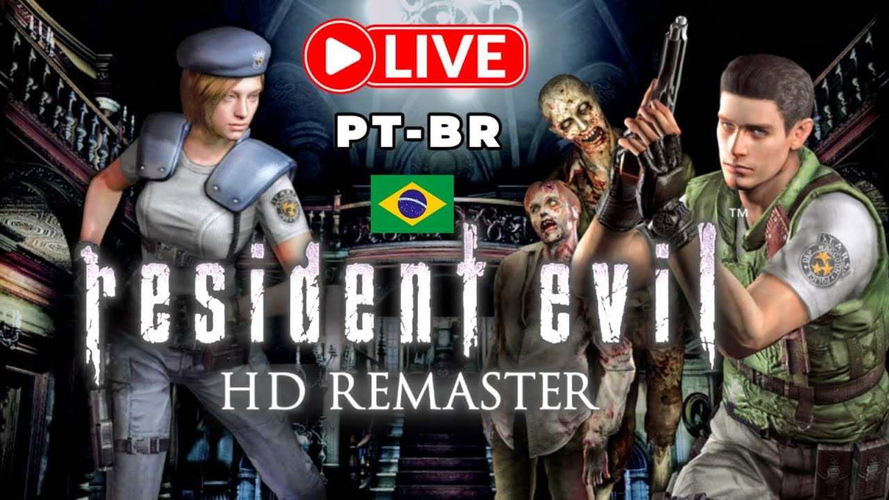 RESIDENT EVIL 1 REMAKE DUBLADO PT-BR | GAMEPLAY AO VIVO NO PC | INÍCIO DO DETONADO