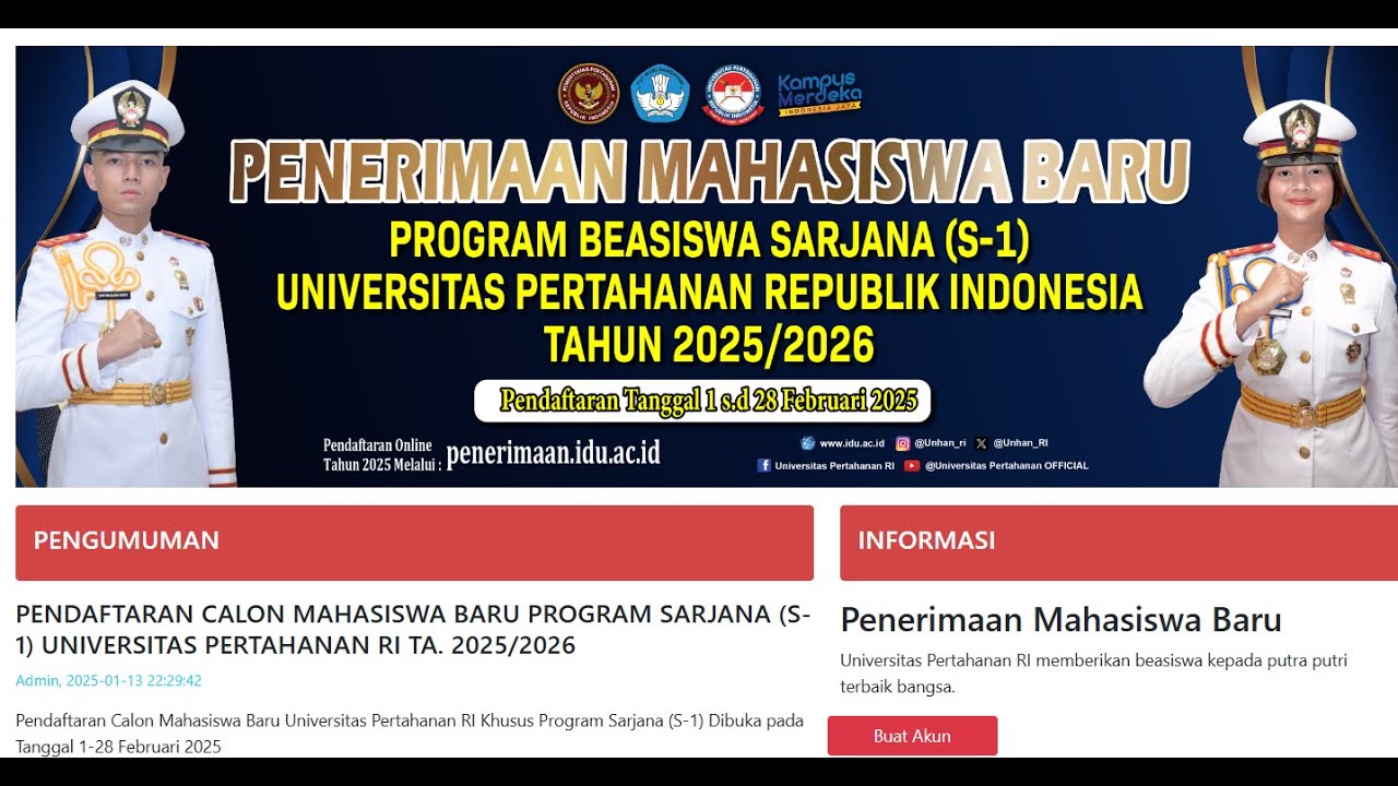 TUTORIAL PENDAFTARAN UNHAN 2025 SAMPAI TUNTAS!!