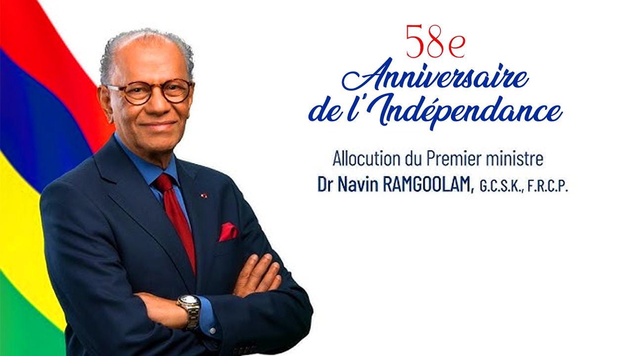Message du premier ministre, le Dr. Navin Ramgoolam.