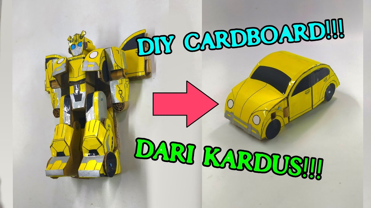 CARDBOARD DIY BUMBLEBEE MOVIE 2018 (BUMBLEBEE DARI KARDUS BISA BERUBAH)TRANSFORMERS