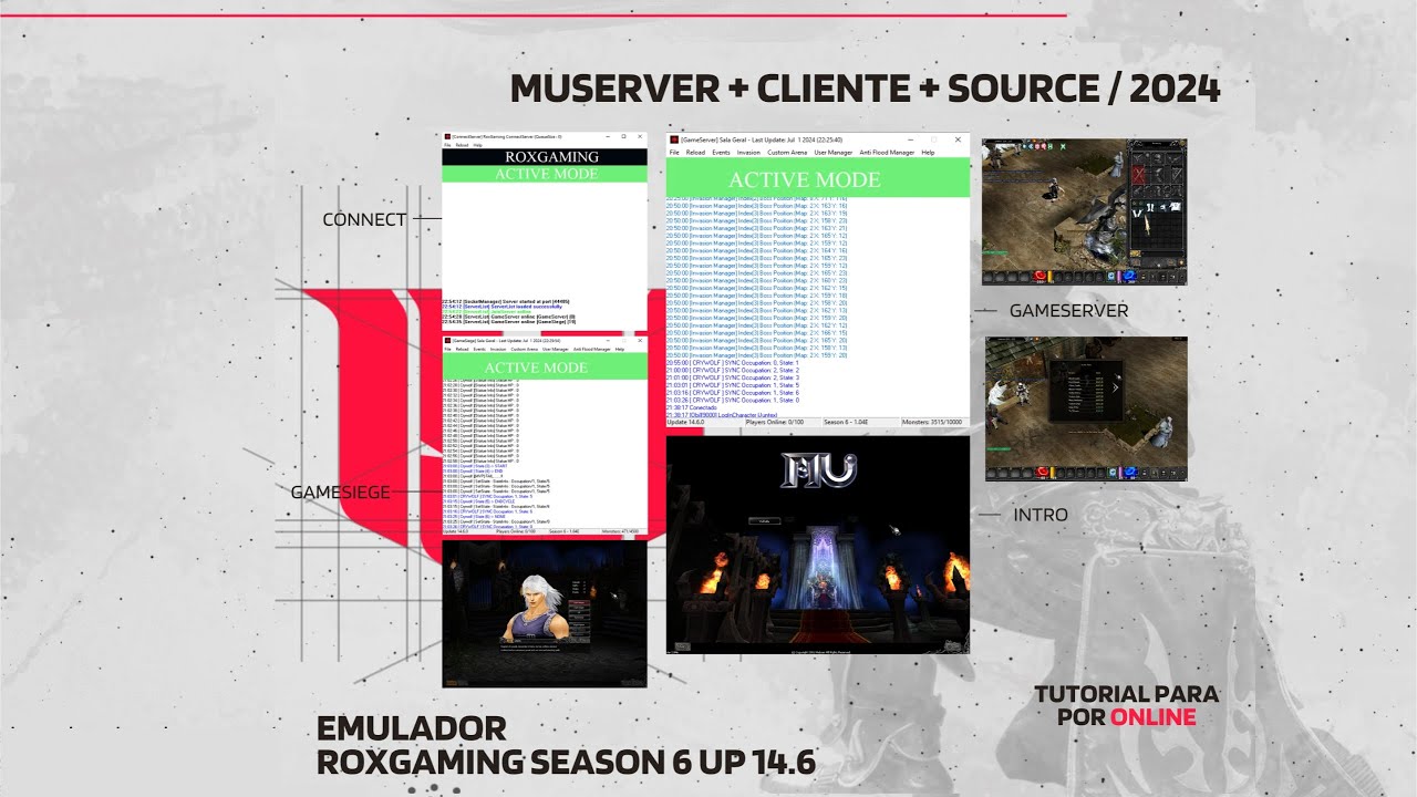 Como Baixar, Configurar e Ligar um Servidor de MuOnline Season 6 ROXGAMING UPDATE 14.6