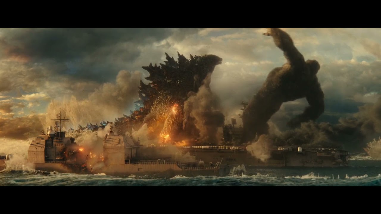 Godzilla vs .kong Aircraft carrier battle HD