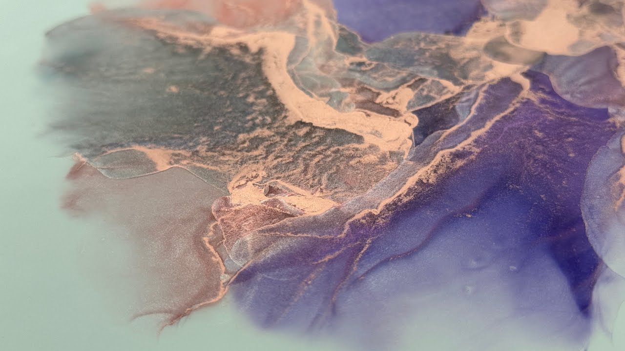 [125] Alcohol Ink Art using Ranger alloy “Rose”