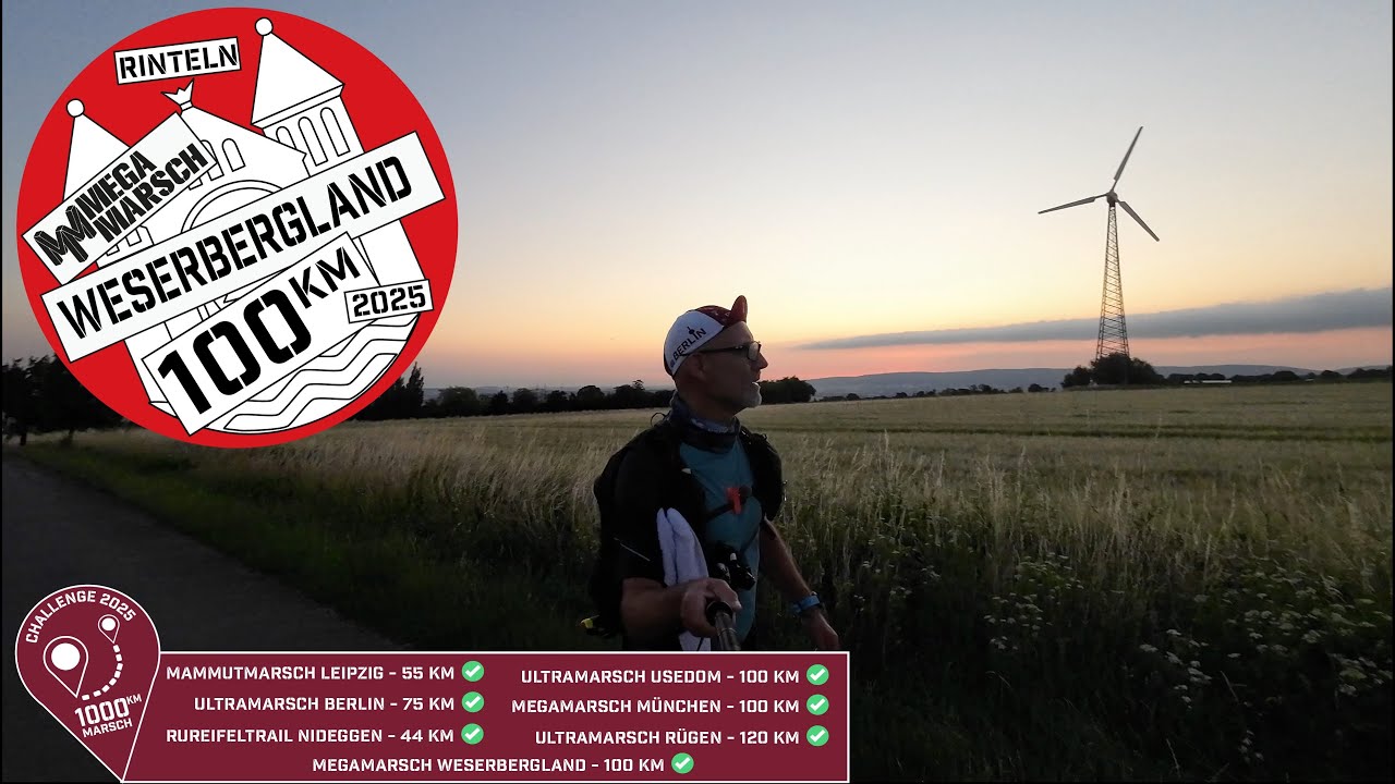 MegaMarsch Weserbergland 2025 - 100km  #megamarsch #1000kmmarsch #longdistance  #speedhiking