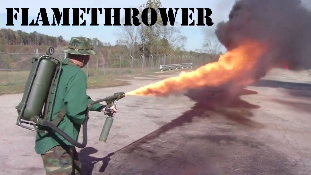 Flame Thrower Demonstration | WWII & Vietnam models
