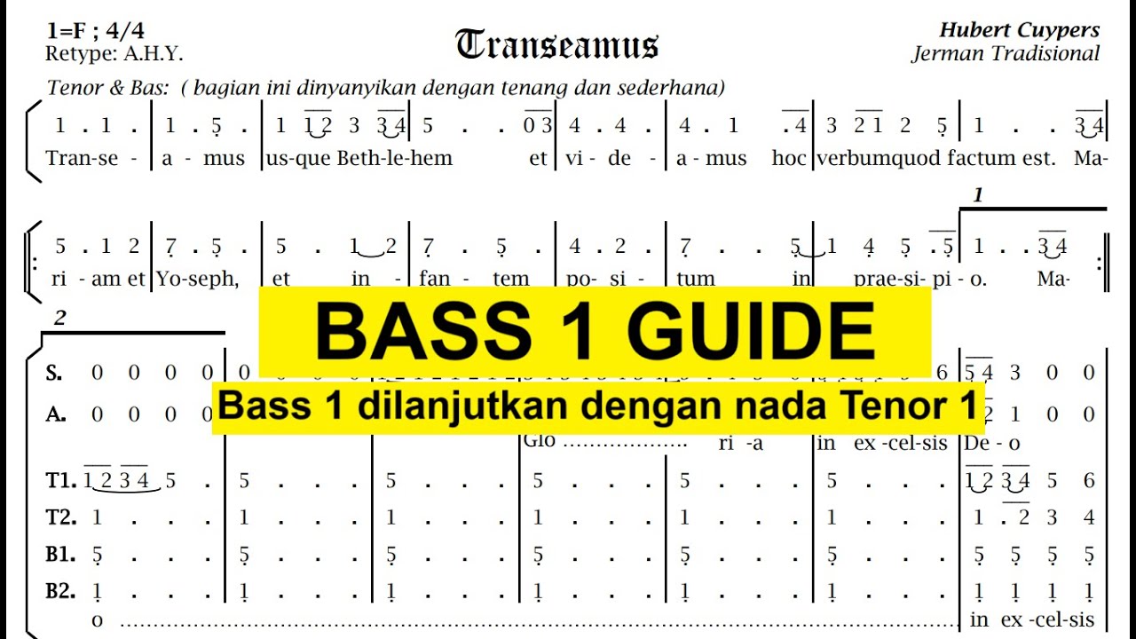 Transeamus Bass Guide