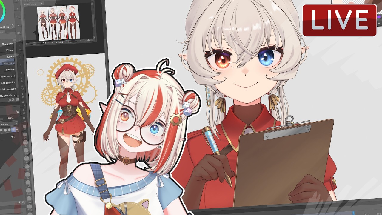 Vtuber Model Art - Preparing my own Vtuber Model! part 8 - ᕕ( ᐛ )ᕗ ⚙️