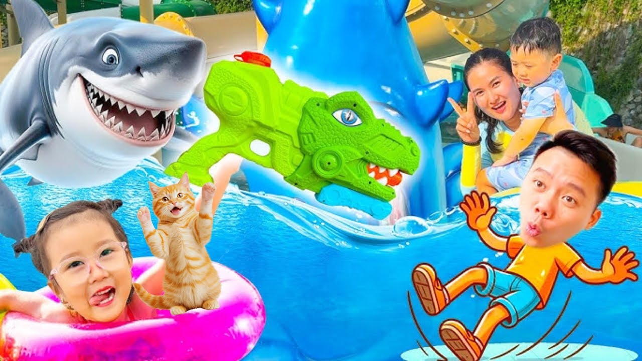 Changcady dẫn em Cam đi công viên nước, tìm thấy cá mập Tralalero Tralala