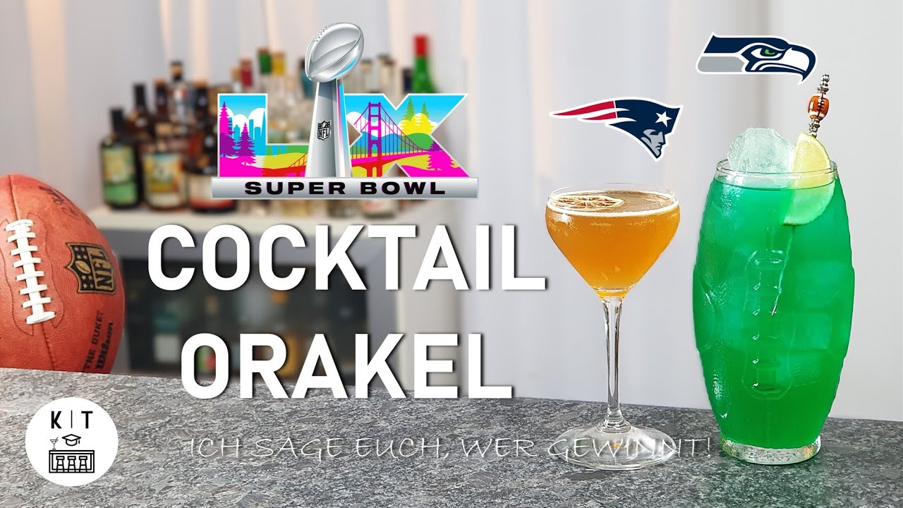 60. NFL Super Bowl 2026 (LX) - Das Cocktail Orakel kennt den Sieger!