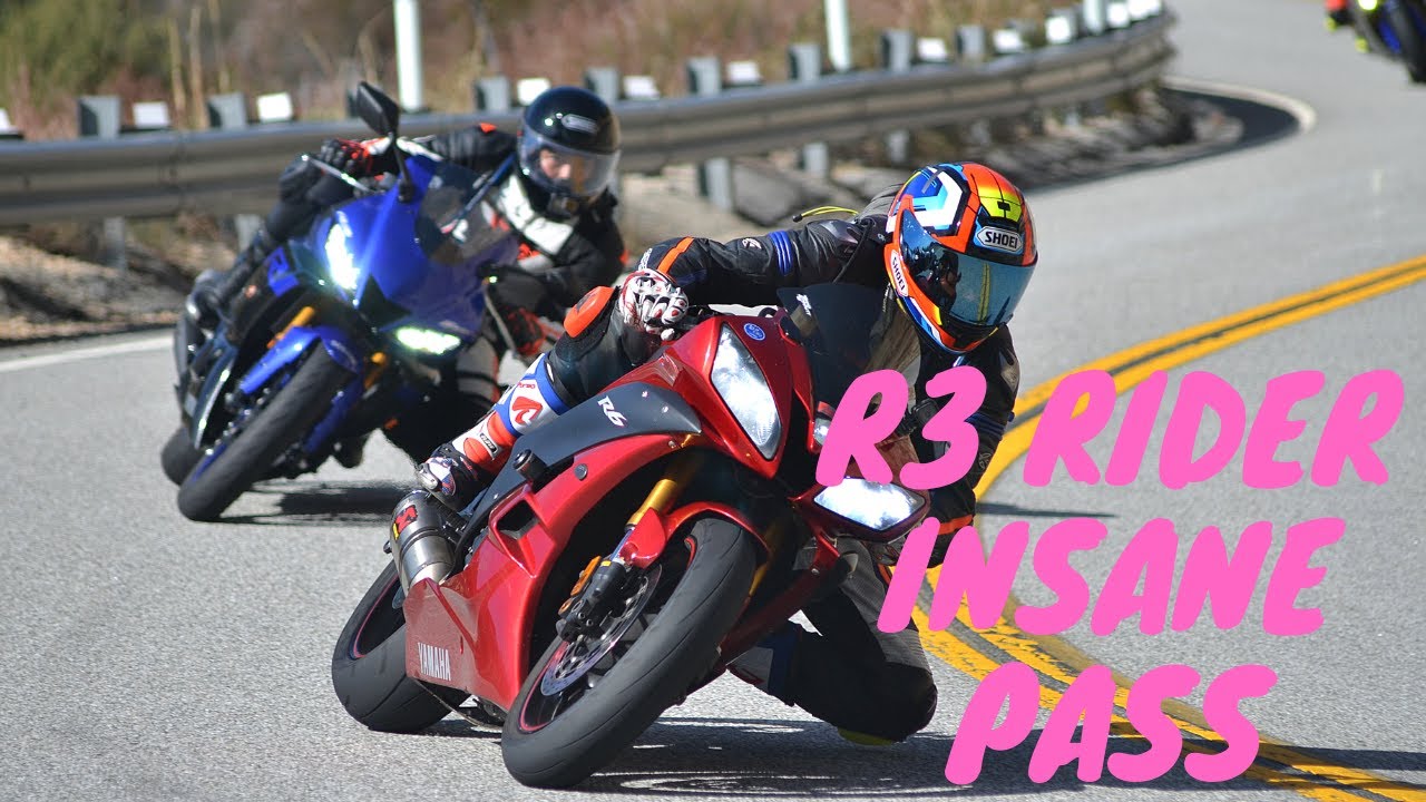 2019 Yamaha r3 Chasing a  TRIGGERED Yamaha R6 Rider