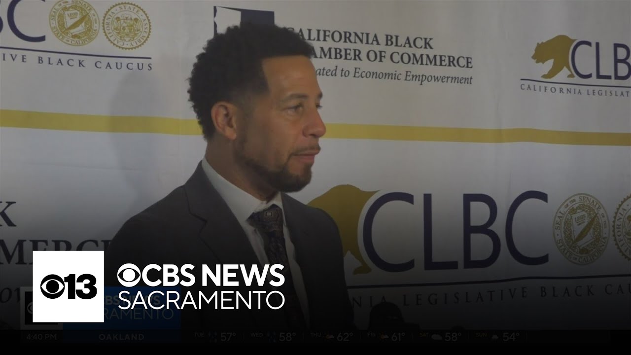 Sac State president Luke Wood speaks at annual California Black Business Brunch