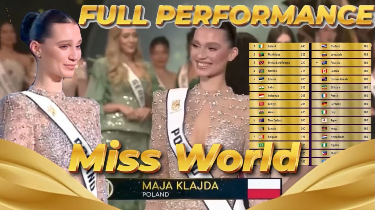 FULL PERFORMANCE - MAJA KLAJDA 72nd Miss World Europe 2025 3rd Place