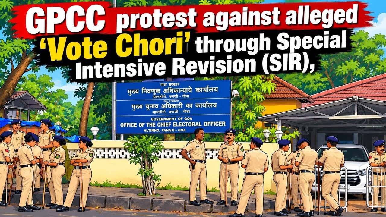 GPCC  protest against alleged 'Vote Chori' through Special Intensive Revision (SIR),