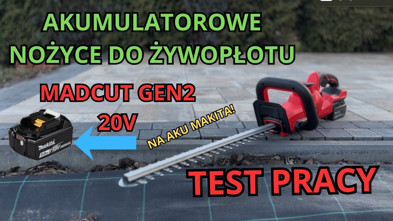 Nożyce do żywopłotu MADCUT 20v na aku MAKITA!