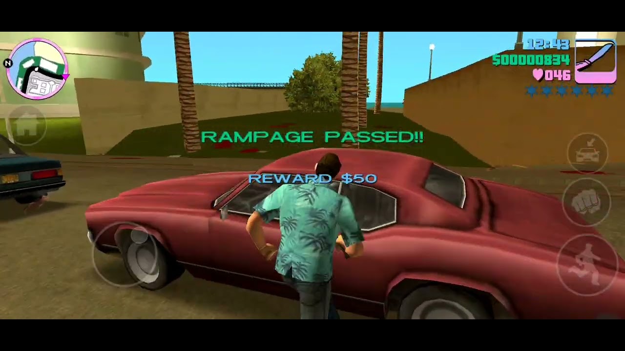 Incredibles stunts antes de caer a la playa en Vice city 