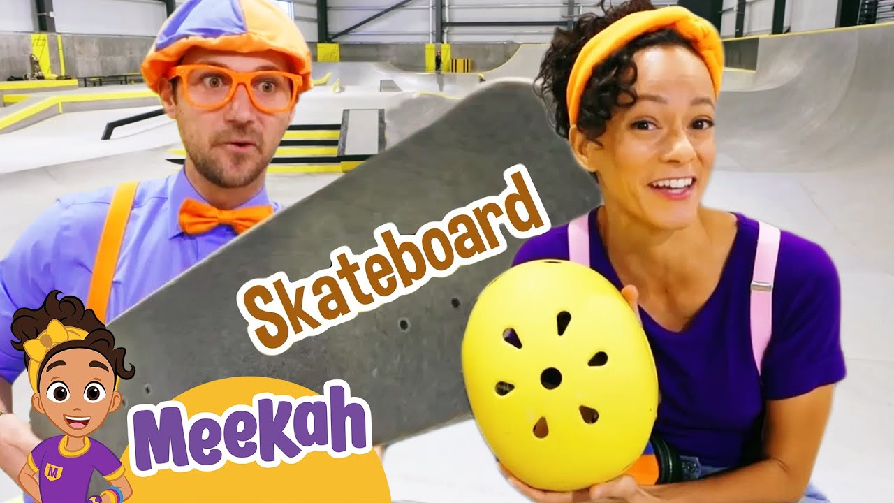 Learn Skateboard Tricks with Blippi & Meekah at the Woodward Skate Park