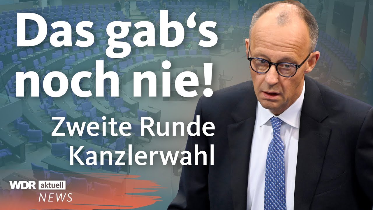 Kanzlerwahl: Friedrich Merz erst in zweitem Wahlgang zum Kanzler gewählt | WDR Aktuelle Stunde
