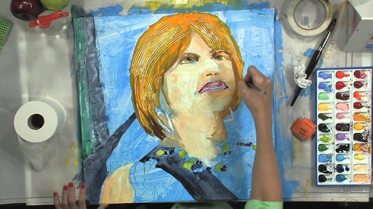 How to Paint a Self Portrait on Yupo, Part 3