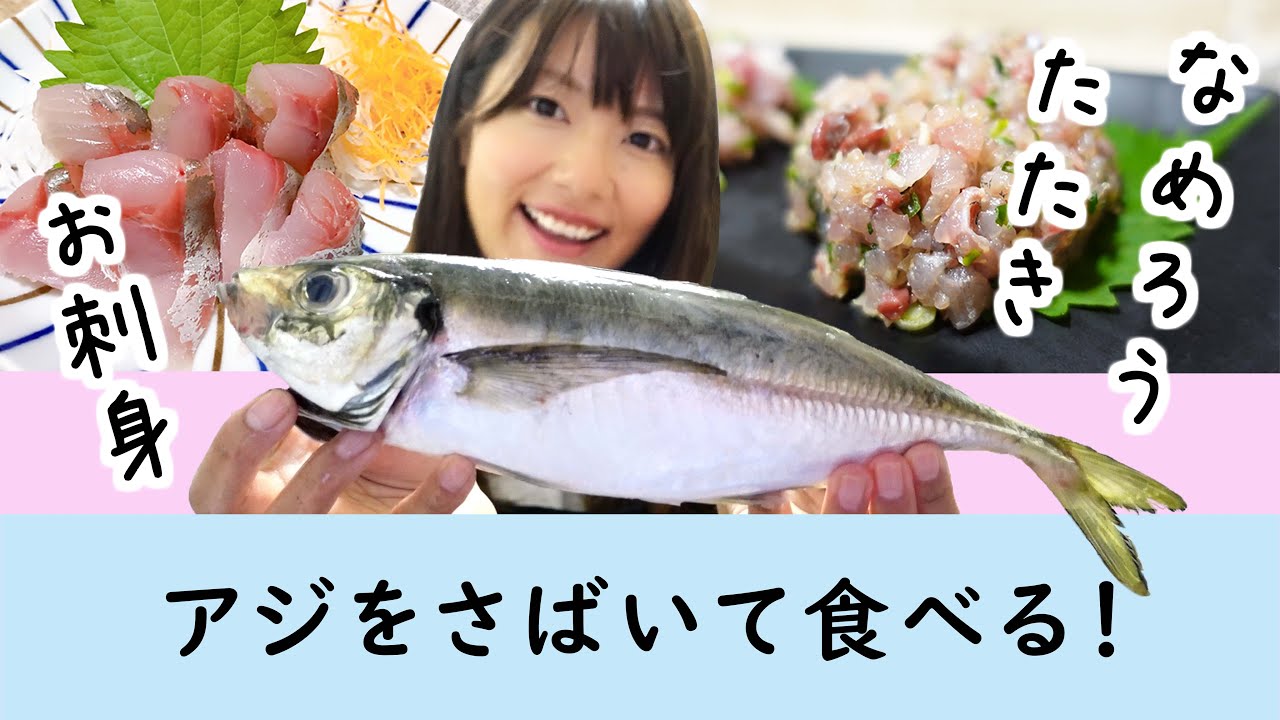 鯵（アジ）のさばき方～三枚おろし・お刺身・たたき・なめろう～