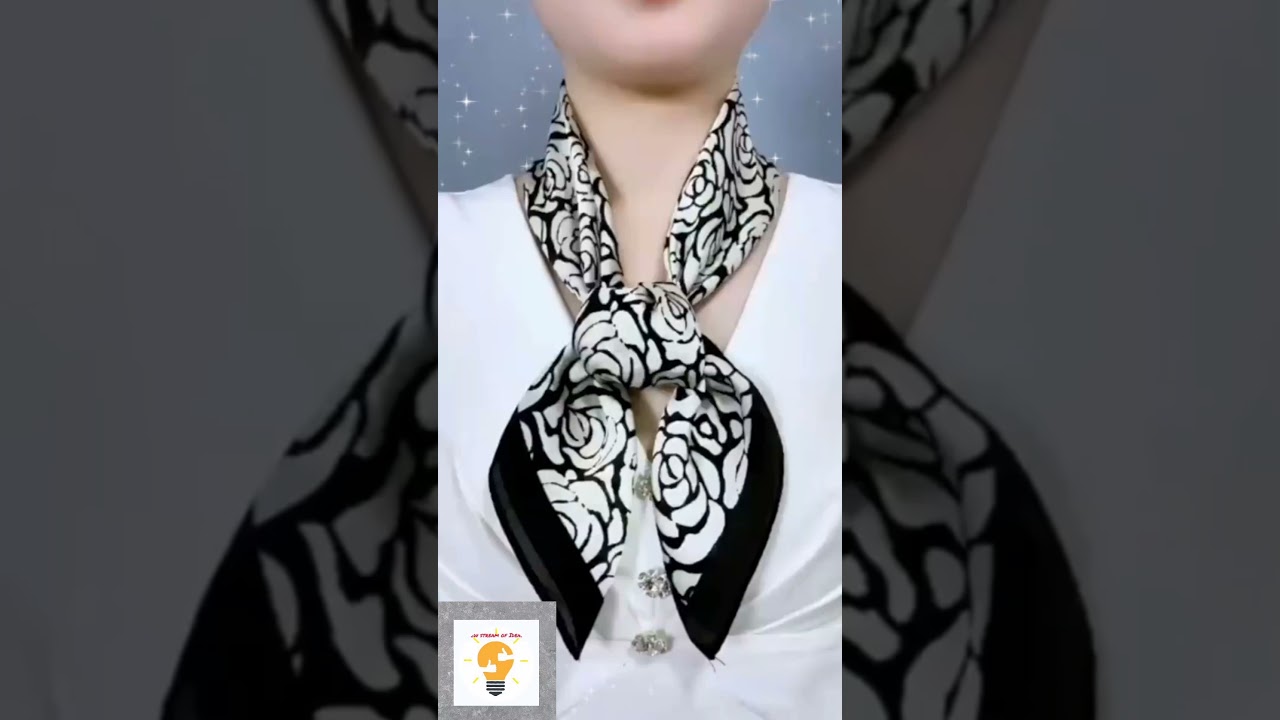 How to tie a scarf around your neck.