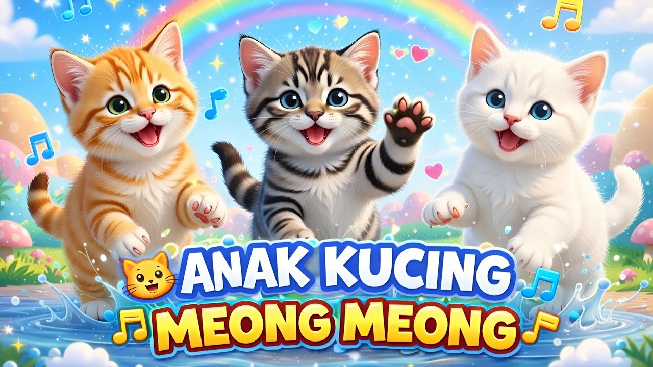 LAGU ANAK 🇮🇩 ANAK KUCING MEONG MEONG - KITTEN SONG - LAGU ANAK BALITA VIRAL