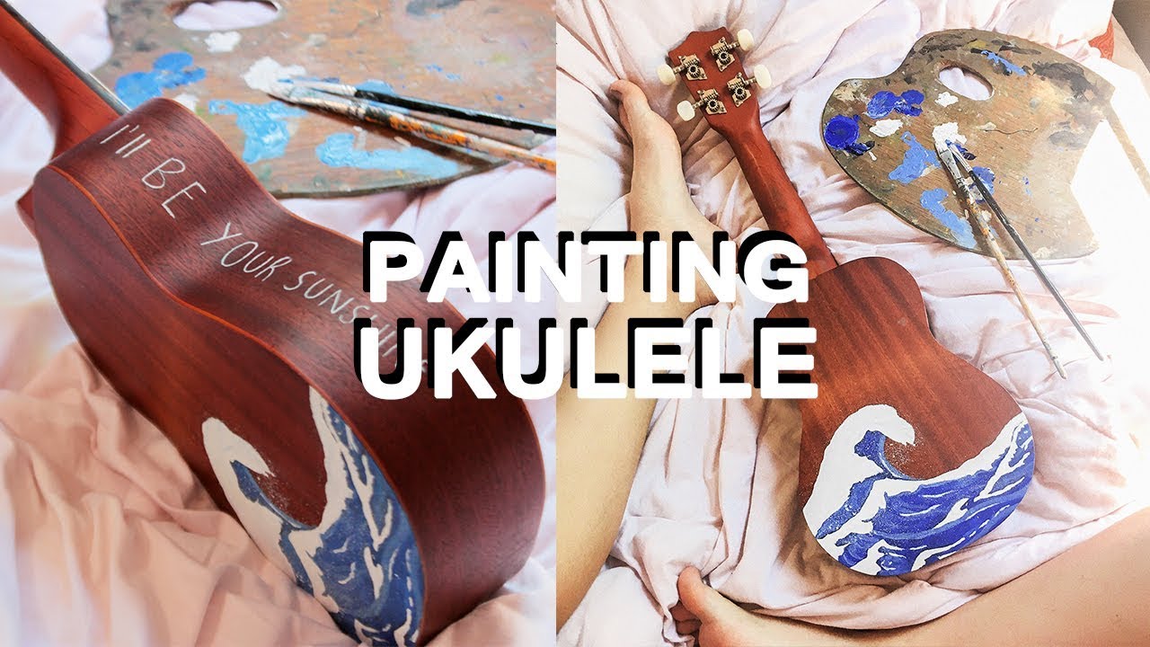 PINTANDO MEU UKULELE  | painting ukulele  🌊🌞