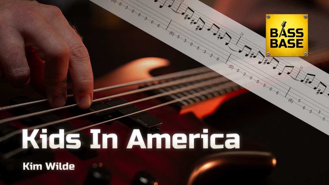 Ким Уайлд — Kids In America — кавер на бас-гитаре с табулатурами
