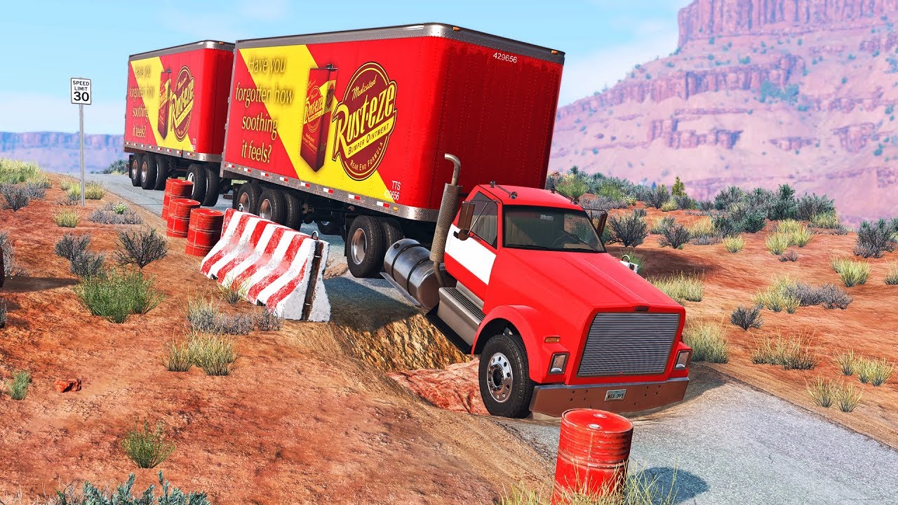 TRUCKS VS POTHOLES | BeamNG Drive #14