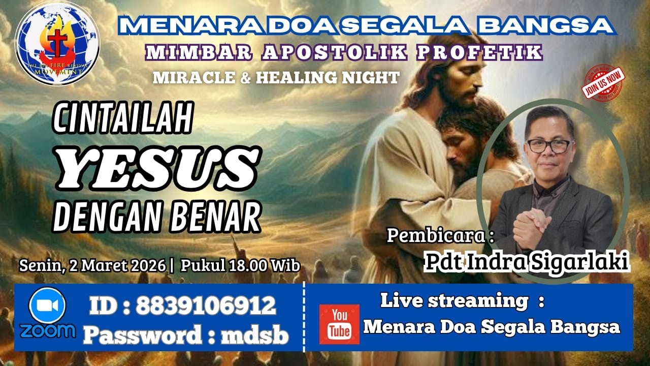 CINTAILAH YESUS DENGAN BENAR - Pdt. Indra Sigarlaki