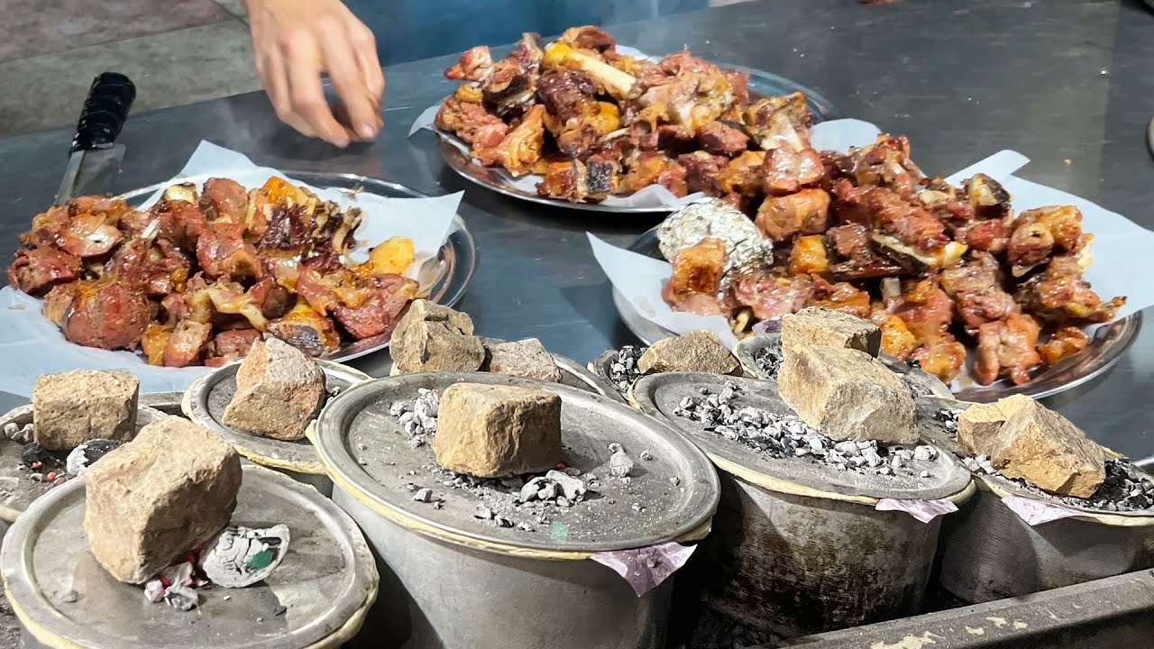 Peshawari Dum Pukht Rosh - Zaiqa Restaurant Street Food Peshawari | Dumba BBQ | Mutton BBQ Rosh