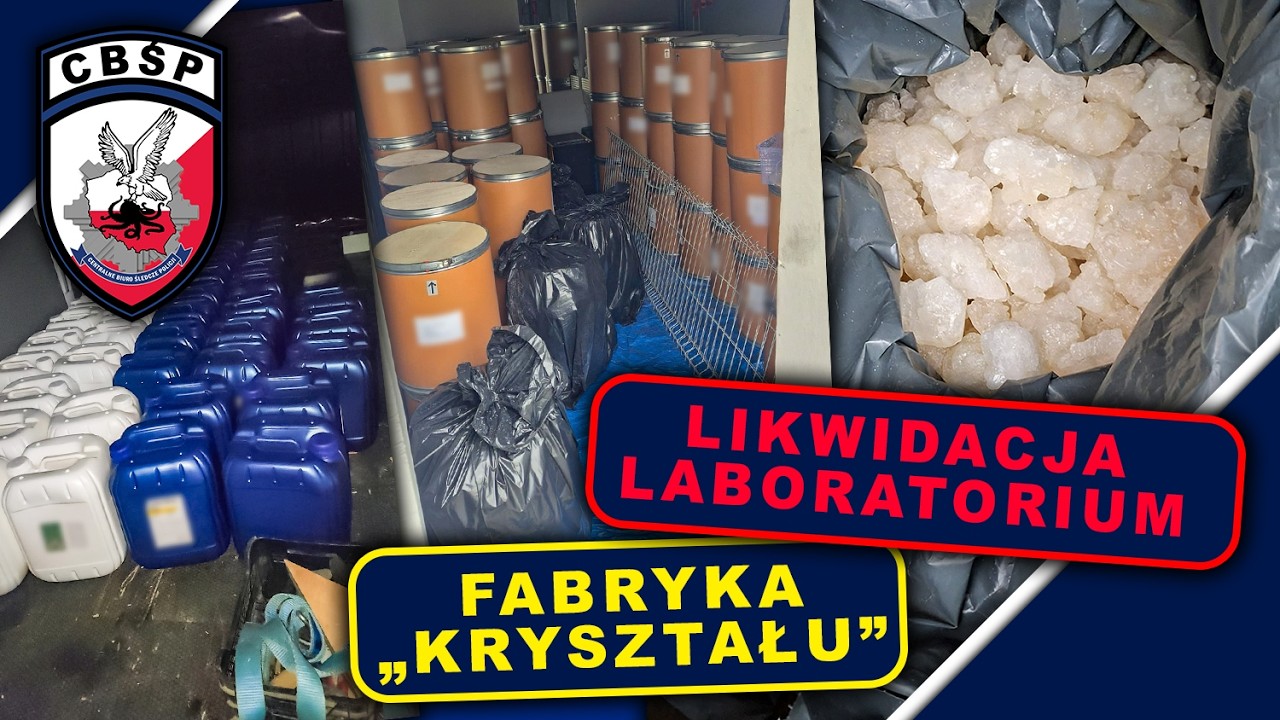 CBŚP zlikwidowało laboratorium klefedronu. Zabezpieczono narkotyki warte ok. 68 mln zł