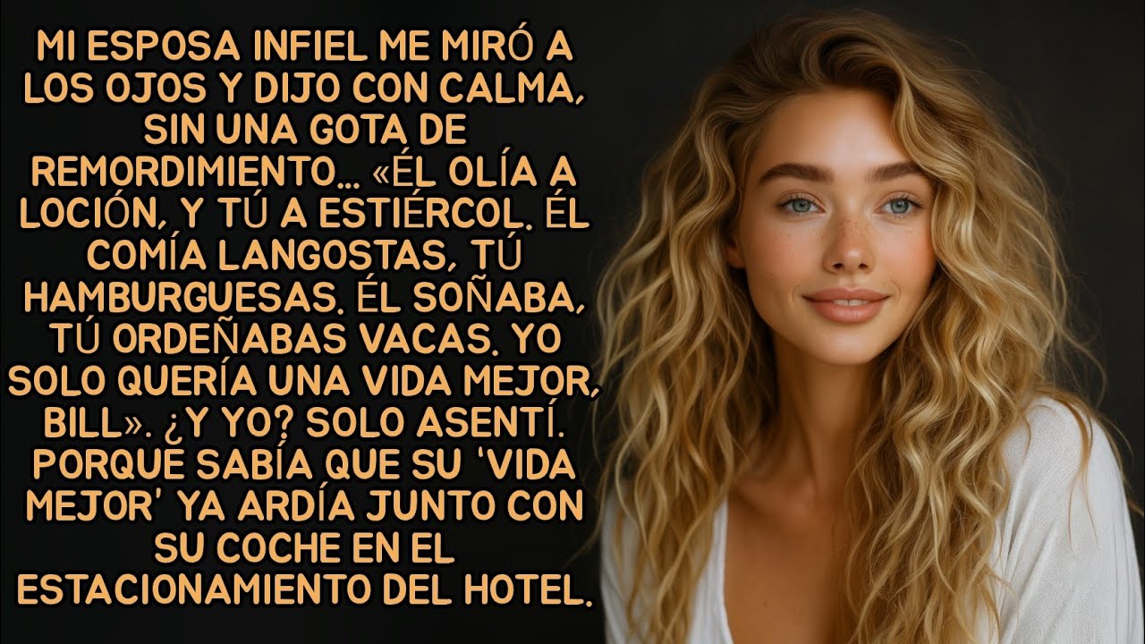 Mi esposa infiel me miró a los ojos y dijo con calma, sin una gota de remordimiento...