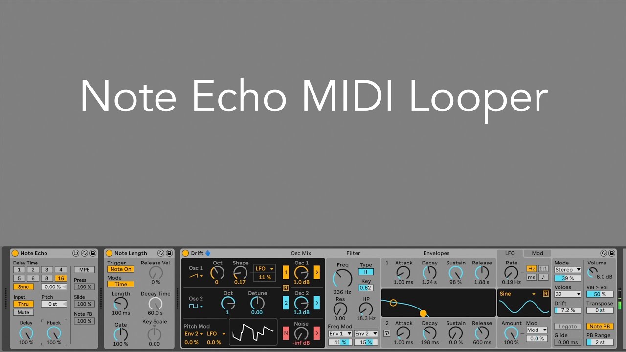 Quick Tip:  Note Echo MIDI Looper