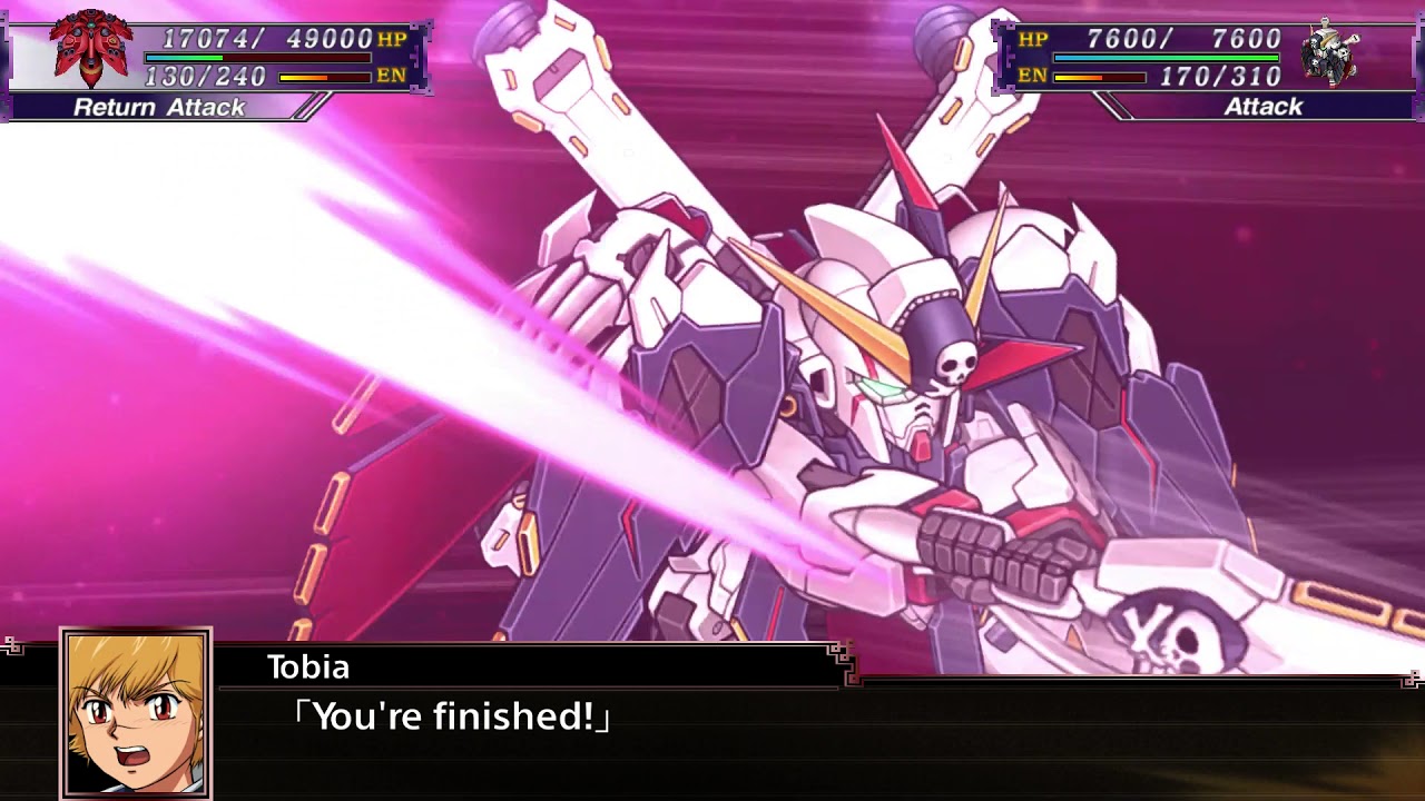 Super Robot Wars X(ENG): Crossbone Gundam X-1 Full Cloth All Attacks