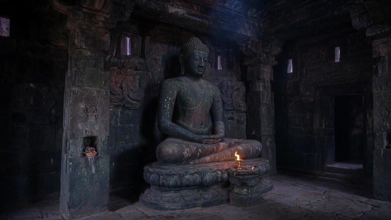Healing Flame Temple 432Hz - Warm Ambient Music - Deep Meditation & Spiritual Healing