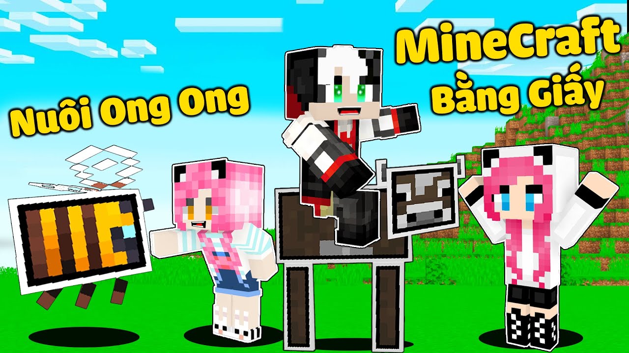 MỀU THỬ TH&Aacute;CH SINH TỒN KHI MINECRAFT BẰNG GIẤY MCPE TẬP 2*REDHOOD CỨU D&Acirc;N L&Agrave;NG BẰNG GIẤY KHỎI MA S&Oacute;I
