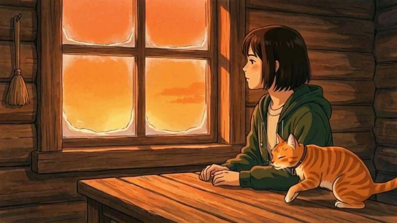 Winter Solitude: Finding Warmth in an Abandoned Forest Cabin | Ghibli ASMR