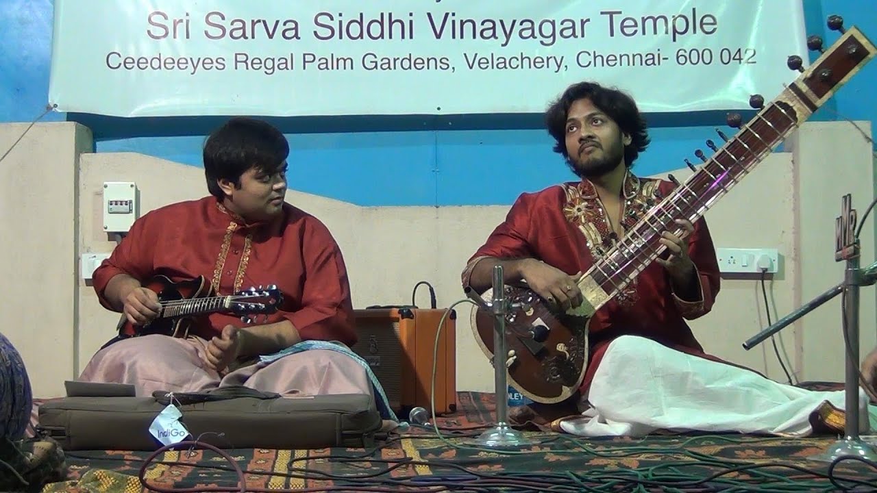 AAROHANAM - Mandolin Sitar Jugalbandi, Ragam & Tanam, Abheri -  21st Dec 2013 at Velachery.
