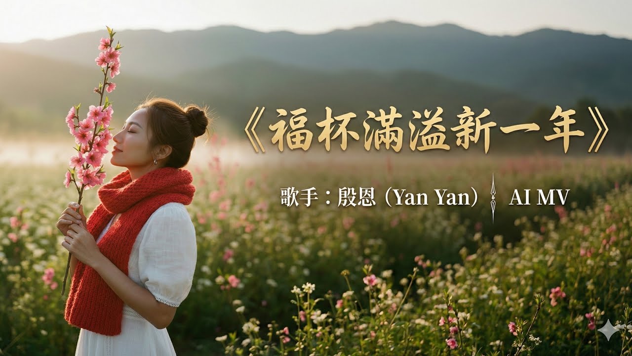 🌸 殷恩 Yan Yan《福杯滿溢新一年》Official AI MV | 願你恩典夠用，牽手向前走！✨
