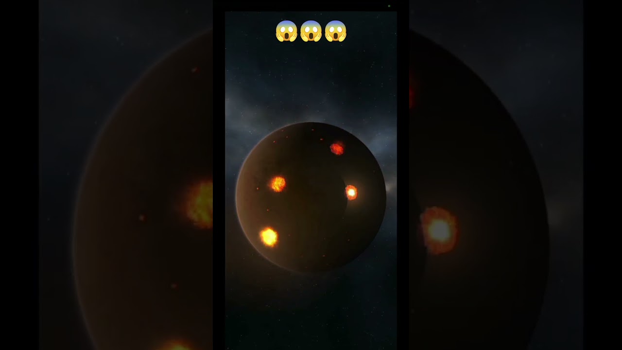 Meteor Shower Hits Lava Planet! 🌋☄️ #LavaPlanet #MeteorShower#SpaceExplosion#SciFiShorts#CosmicEvent