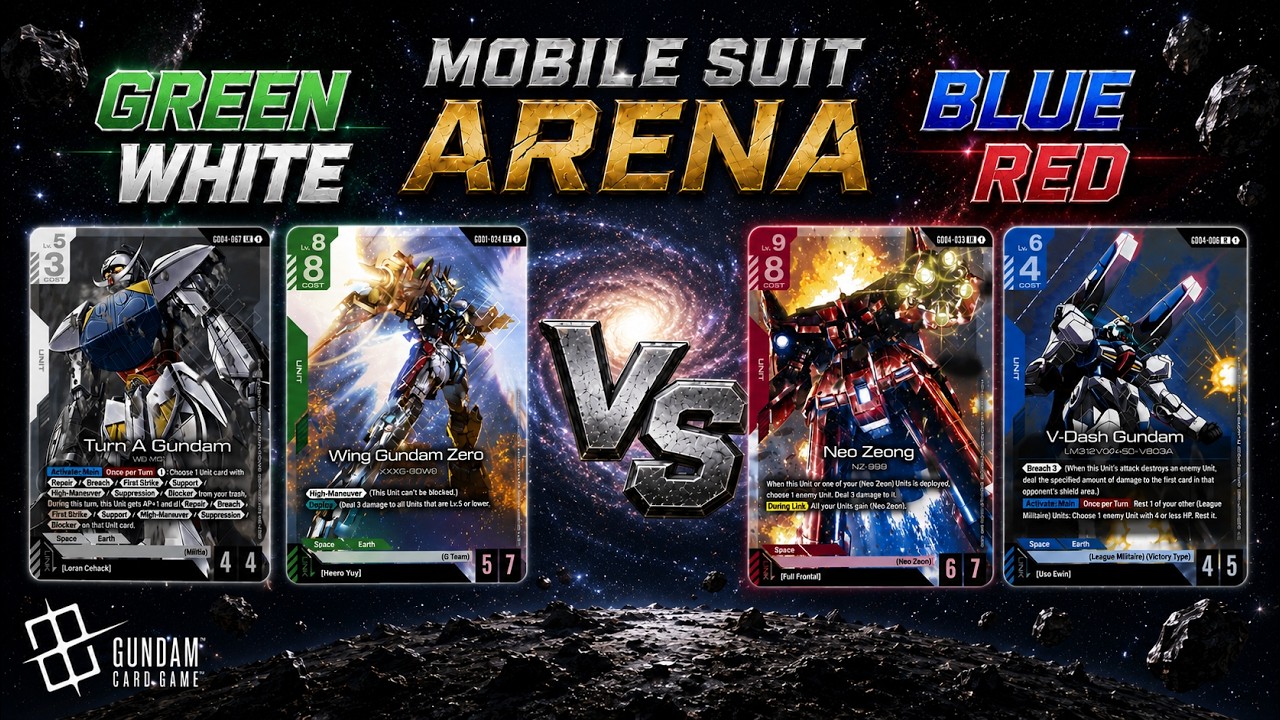 Blue Red Victory Gundam Vs Green White Wing  | Mobile Suit Arena