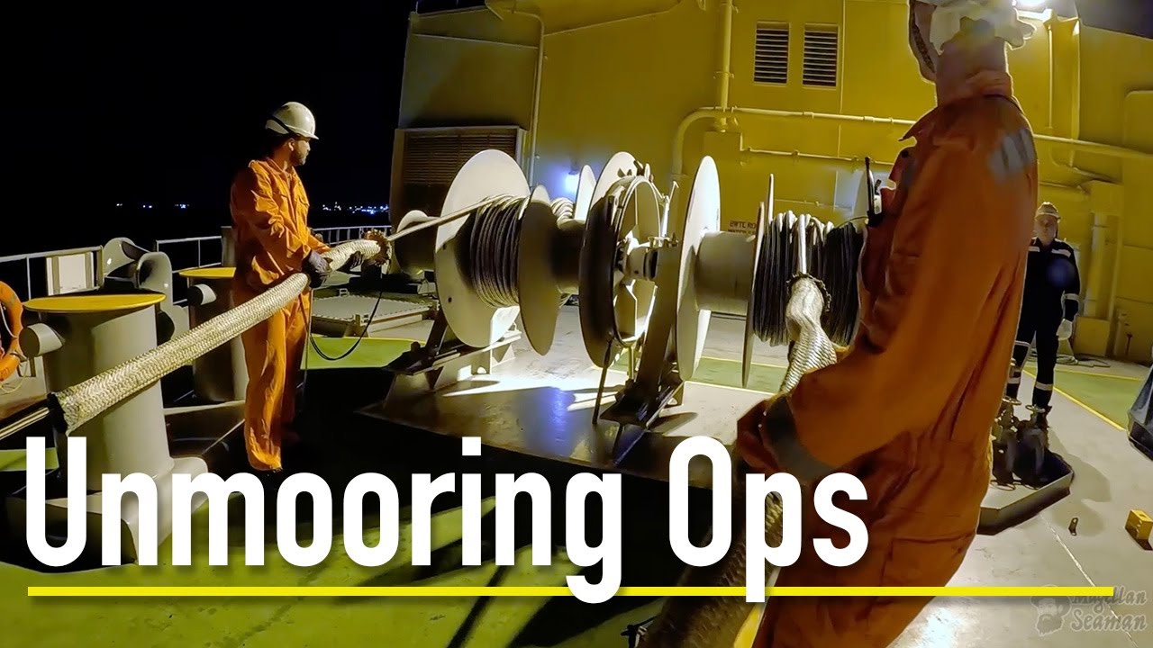 Unmooring Operations. Отшвартовка судна от причала