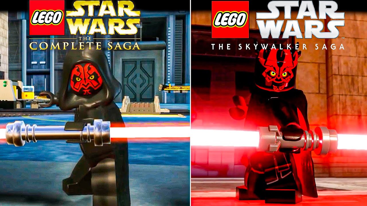 Lego Star Wars The Skywalker Saga vs The Complete Saga Graphics Comparison (Episode I)