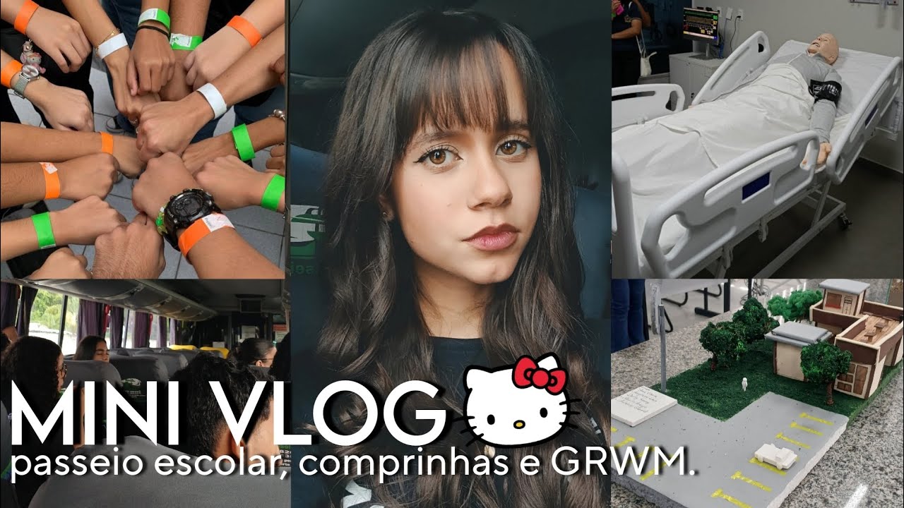 🧃 | MINI VLOG: passeio escolar, conhecendo faculdade, comprinhas e GRWM.