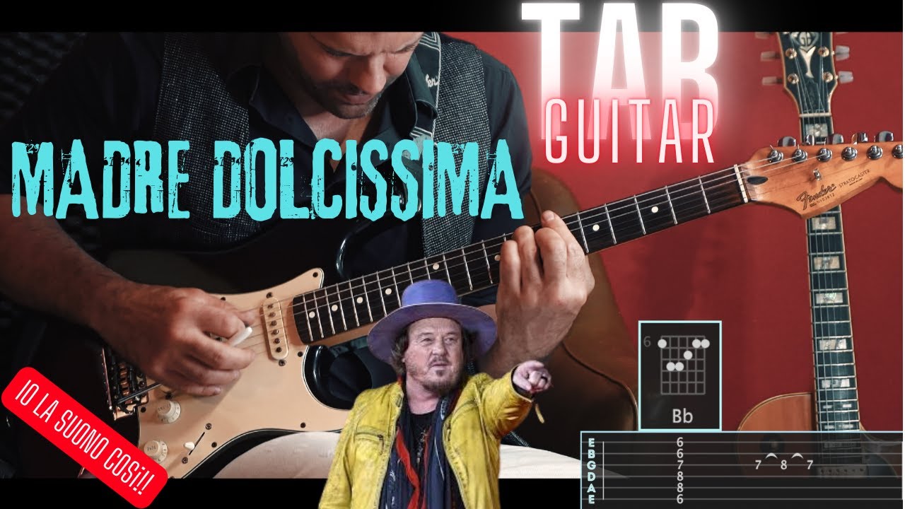 Madre Dolcissima Guitar Tab & Solo | Zucchero Cover | Fractal Preset