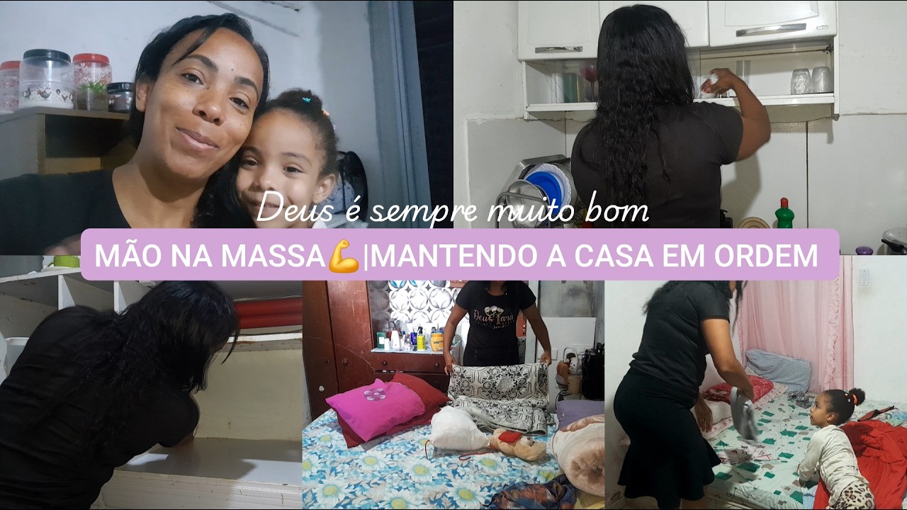 Reagir😅 rotina Simples de Dona de Casa 🏡 Arrumando a Casa + Palavra Para o Coração