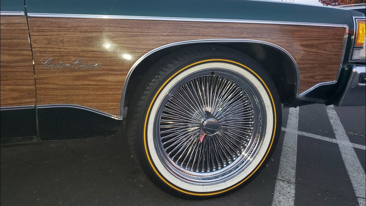 1976 Oldsmobile Custom Cruiser aka Clam Shell on Chrome Spokes & Vogues