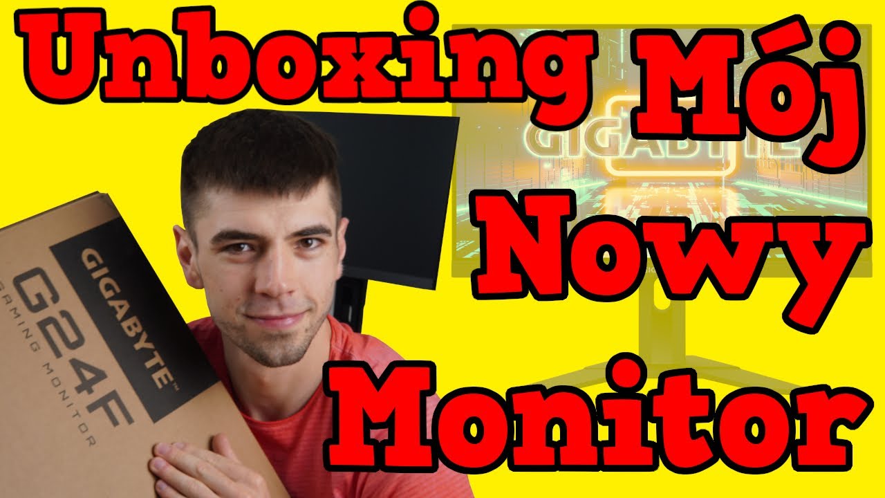 M&oacute;j nowy Monitor Gigabyte G24F 165Hz Gaming - Unboxing | Rozpakowanie | Pierwsze wrażenia