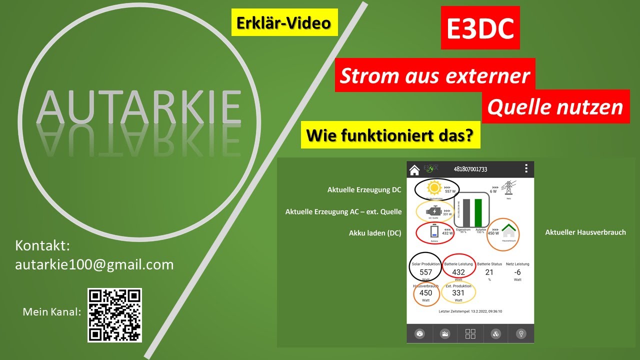 E3DC Akku mit externer Quelle laden. Wie funktioniert das? - Autarkie - Folge 142