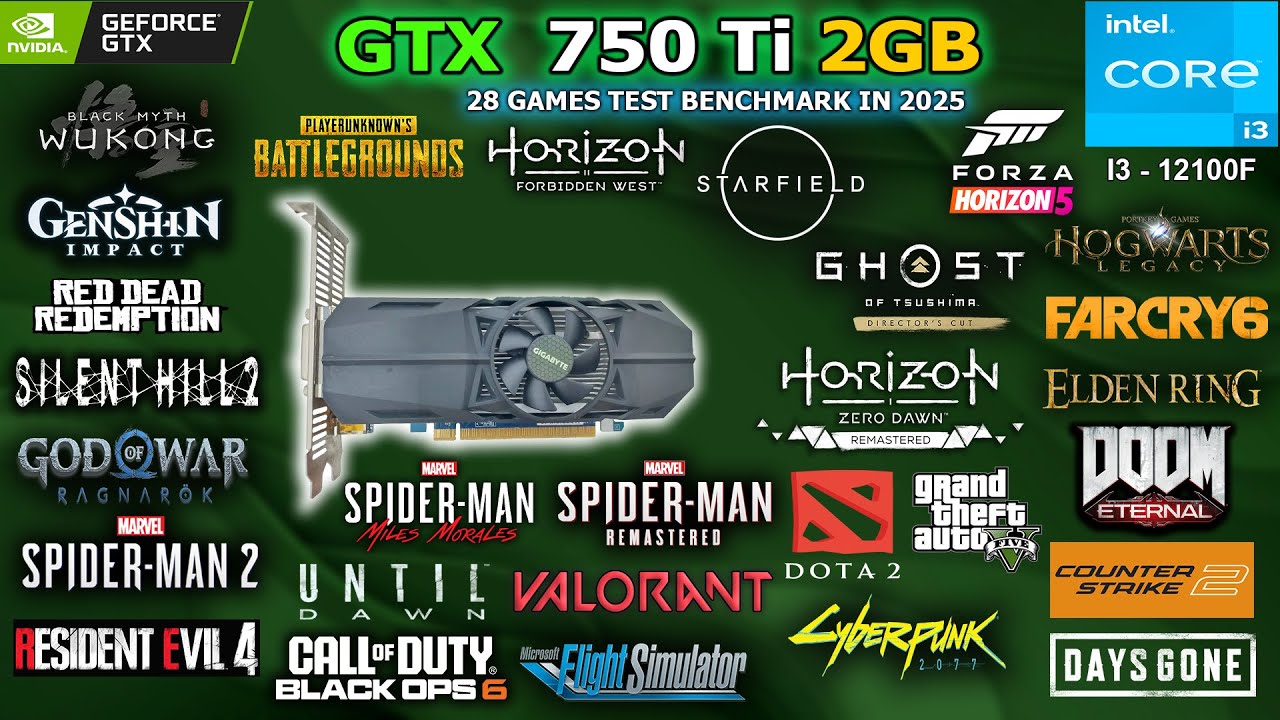 GTX 750 Ti 2GB Tested 28 Games in 2025 // Still Strong and Worth? #gtx750ti #gtx750 #benchmark #game